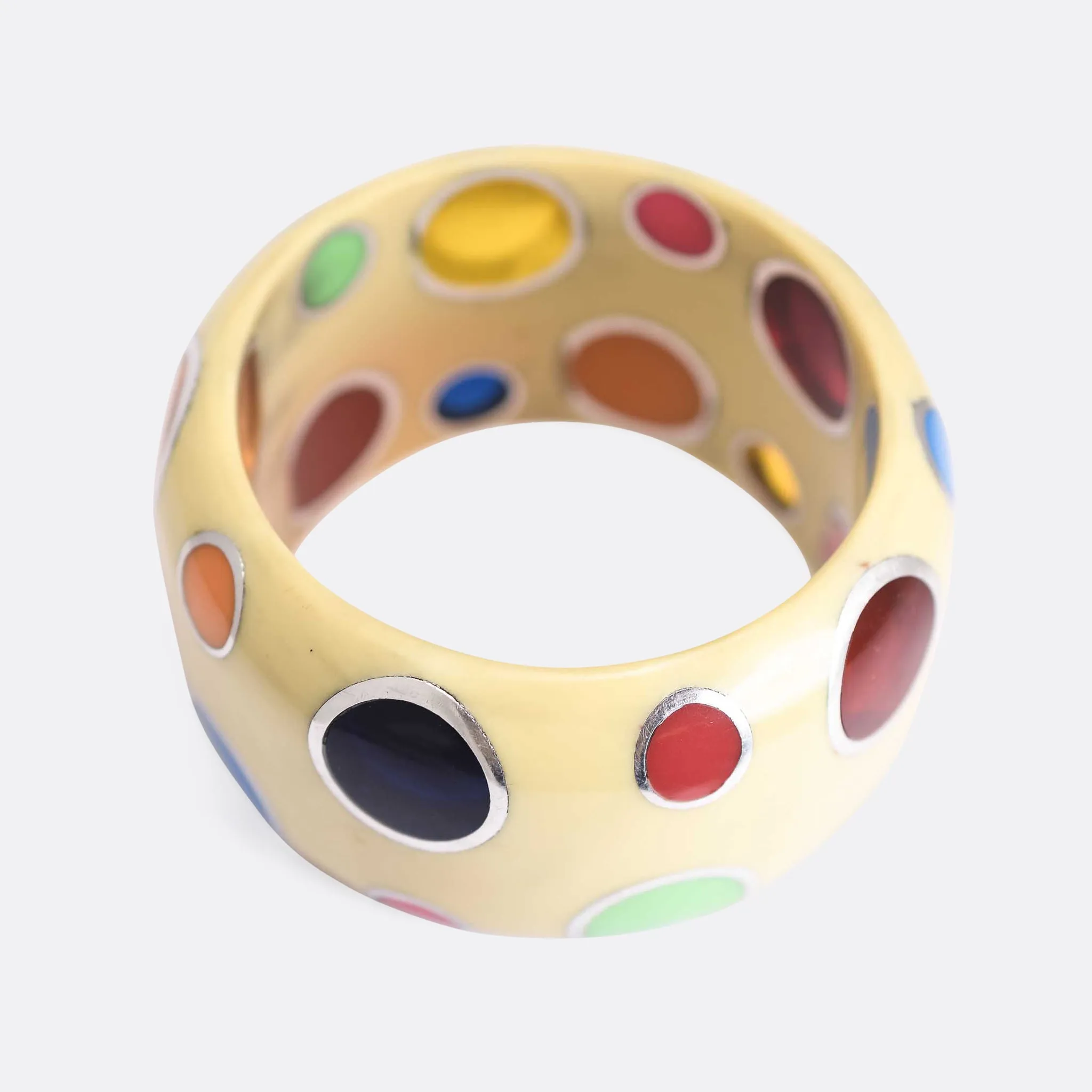 Vintage Crazy Bakelite Statement Bangle