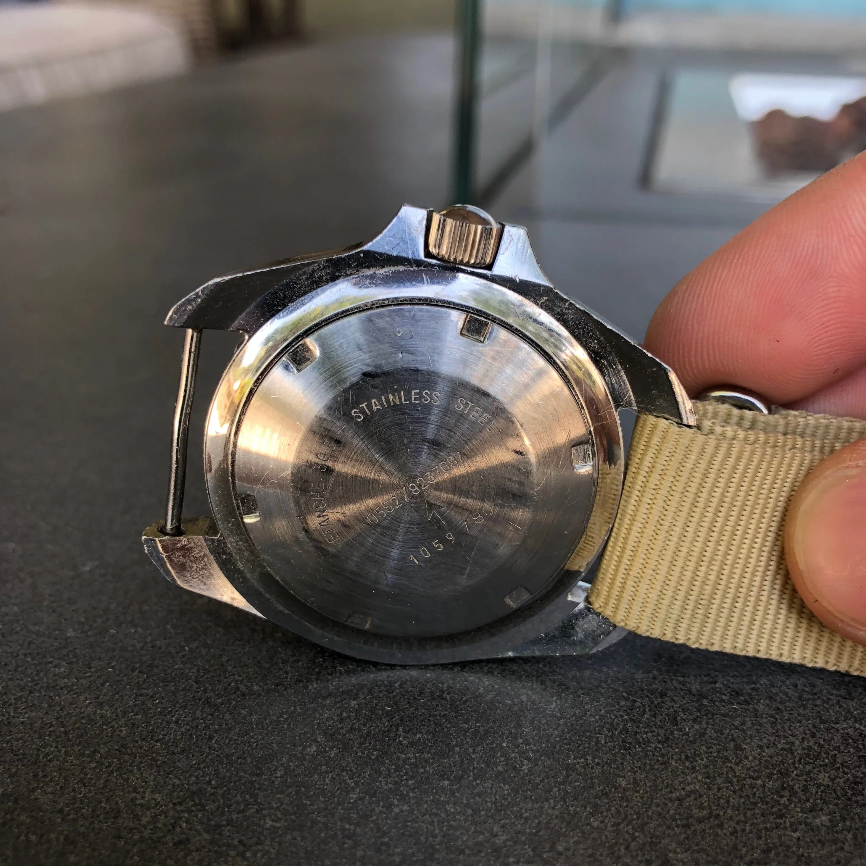 Vintage CWC Cabot Watch Company Royal Navy Sterile Milsub Divers Wristwatch Circa 1980