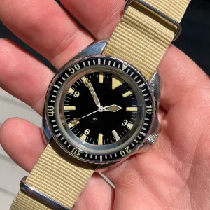 Vintage CWC Cabot Watch Company Royal Navy Sterile Milsub Divers Wristwatch Circa 1980