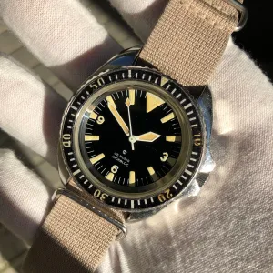 Vintage CWC Cabot Watch Company Royal Navy Sterile Milsub Divers Wristwatch Circa 1980