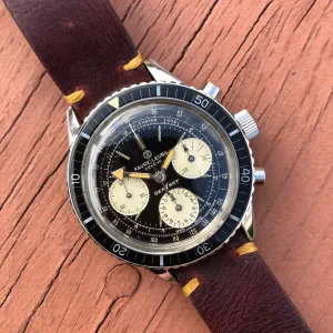 Vintage Favre Leuba Sea Sky 33033 Stainless Steel Chronograph Valjoux 72 Wristwatch