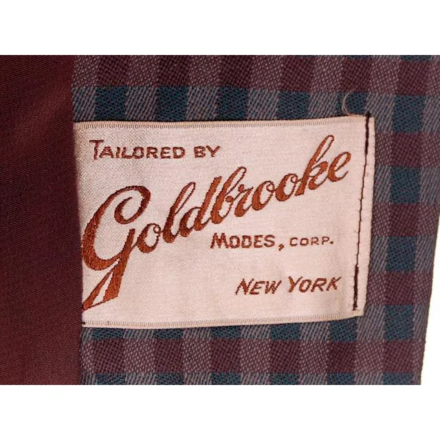 Vintage Green/Taupe/Gray Wool Gab Ladies Suit 1940s Detailed Pockets 36B 23W