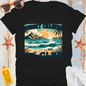 Vintage Sunset Chasers Club Tshirt Retro Beach Vibes