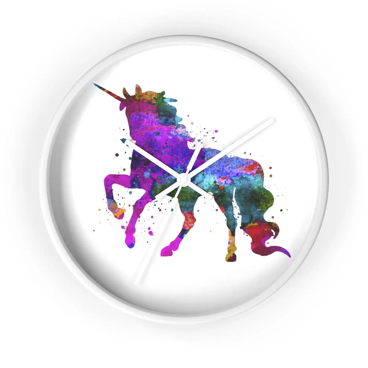 Watercolor Unicorn Wall Clock