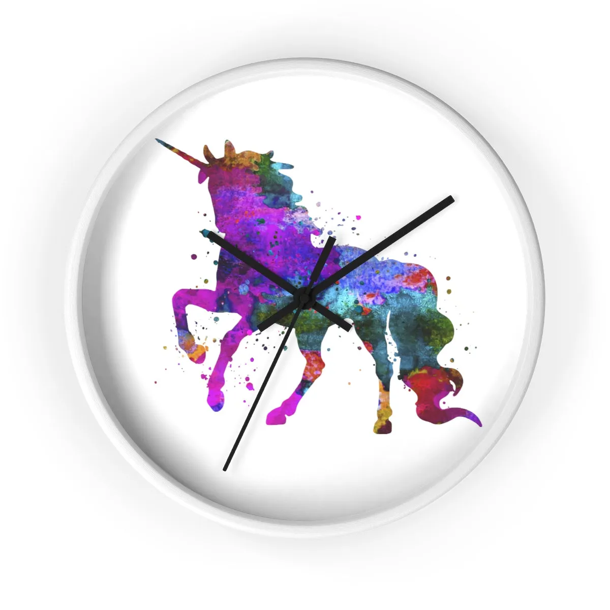 Watercolor Unicorn Wall Clock