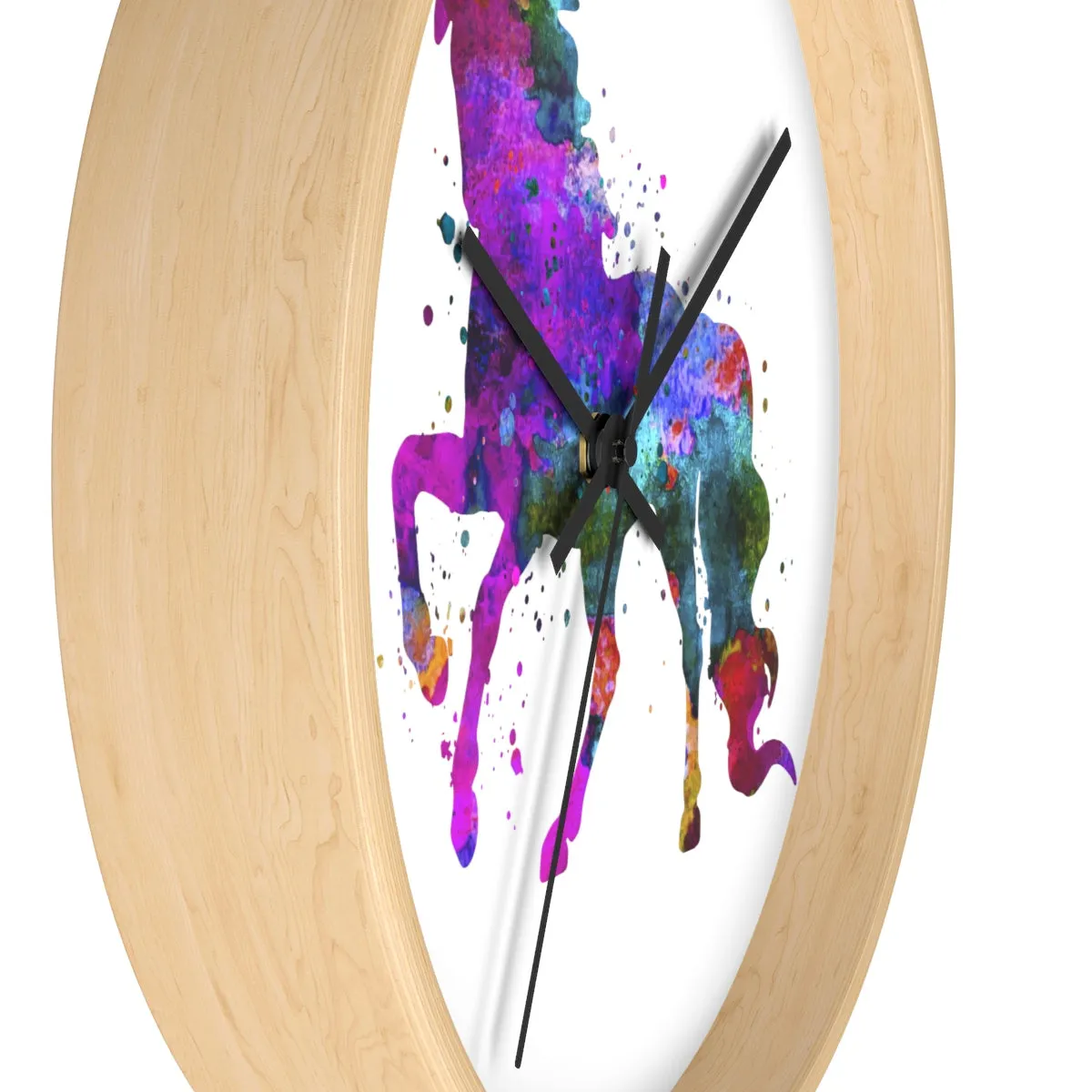 Watercolor Unicorn Wall Clock