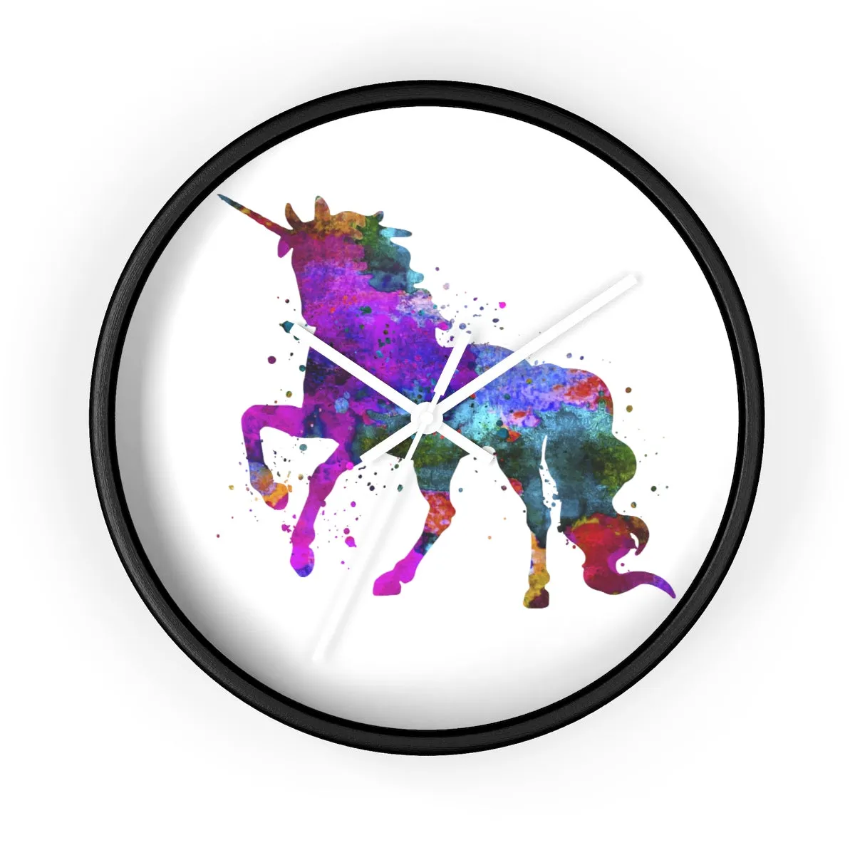 Watercolor Unicorn Wall Clock