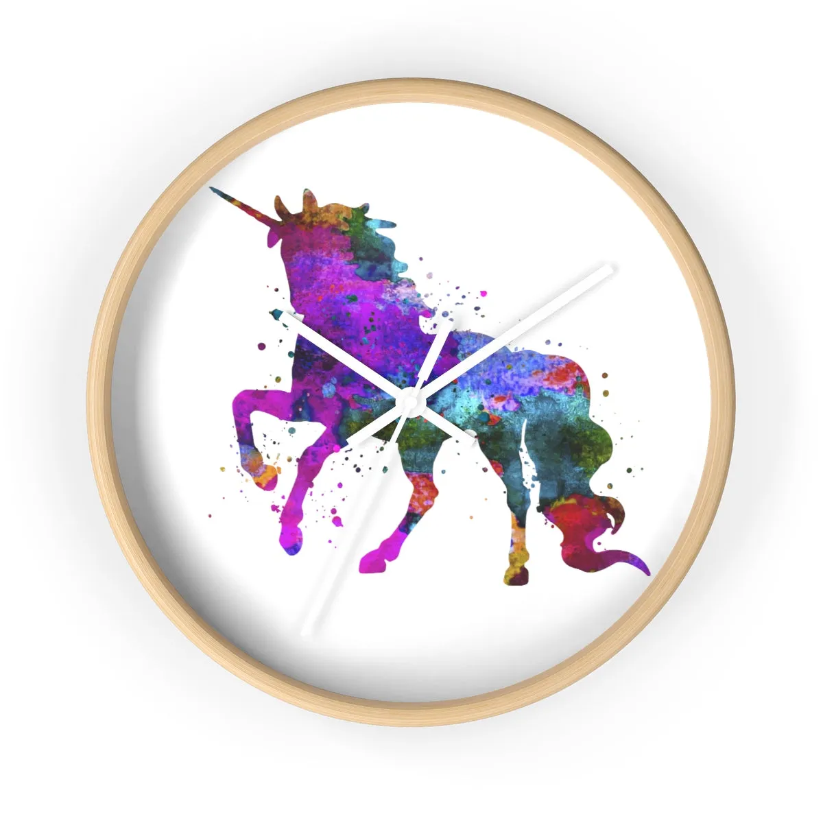 Watercolor Unicorn Wall Clock