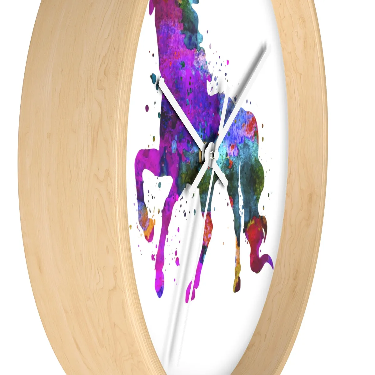 Watercolor Unicorn Wall Clock