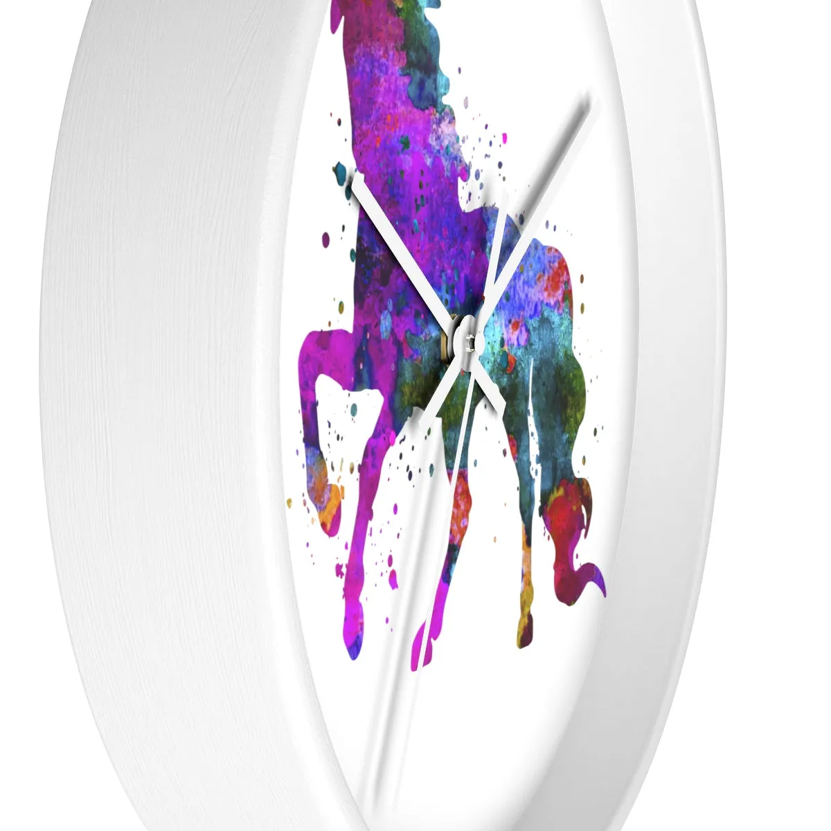 Watercolor Unicorn Wall Clock