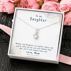 We have each other-Alluring Beauty Solitaire Necklace for Daughter