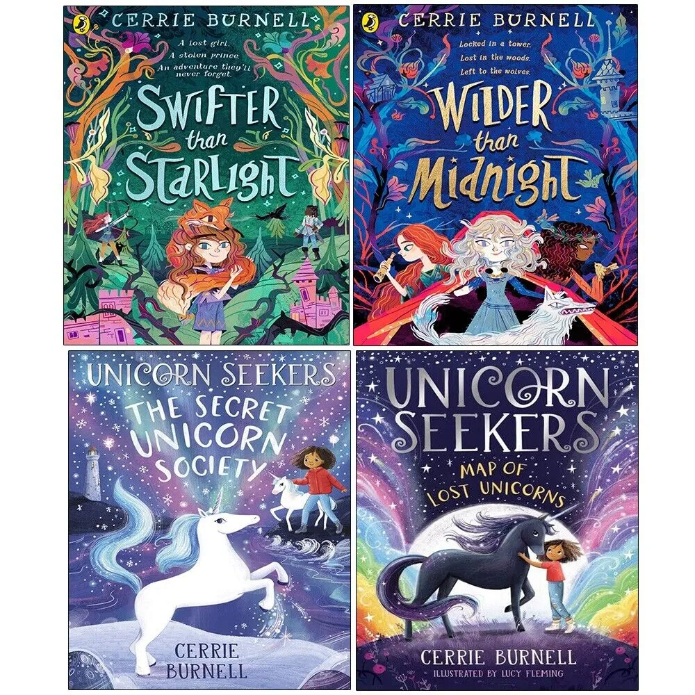 Wilder Than Midnight and Unicorn Seekers Series 4 Books Set by Cerrie Burnell