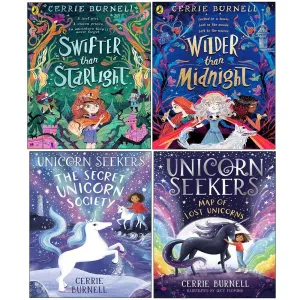 Wilder Than Midnight and Unicorn Seekers Series 4 Books Set by Cerrie Burnell