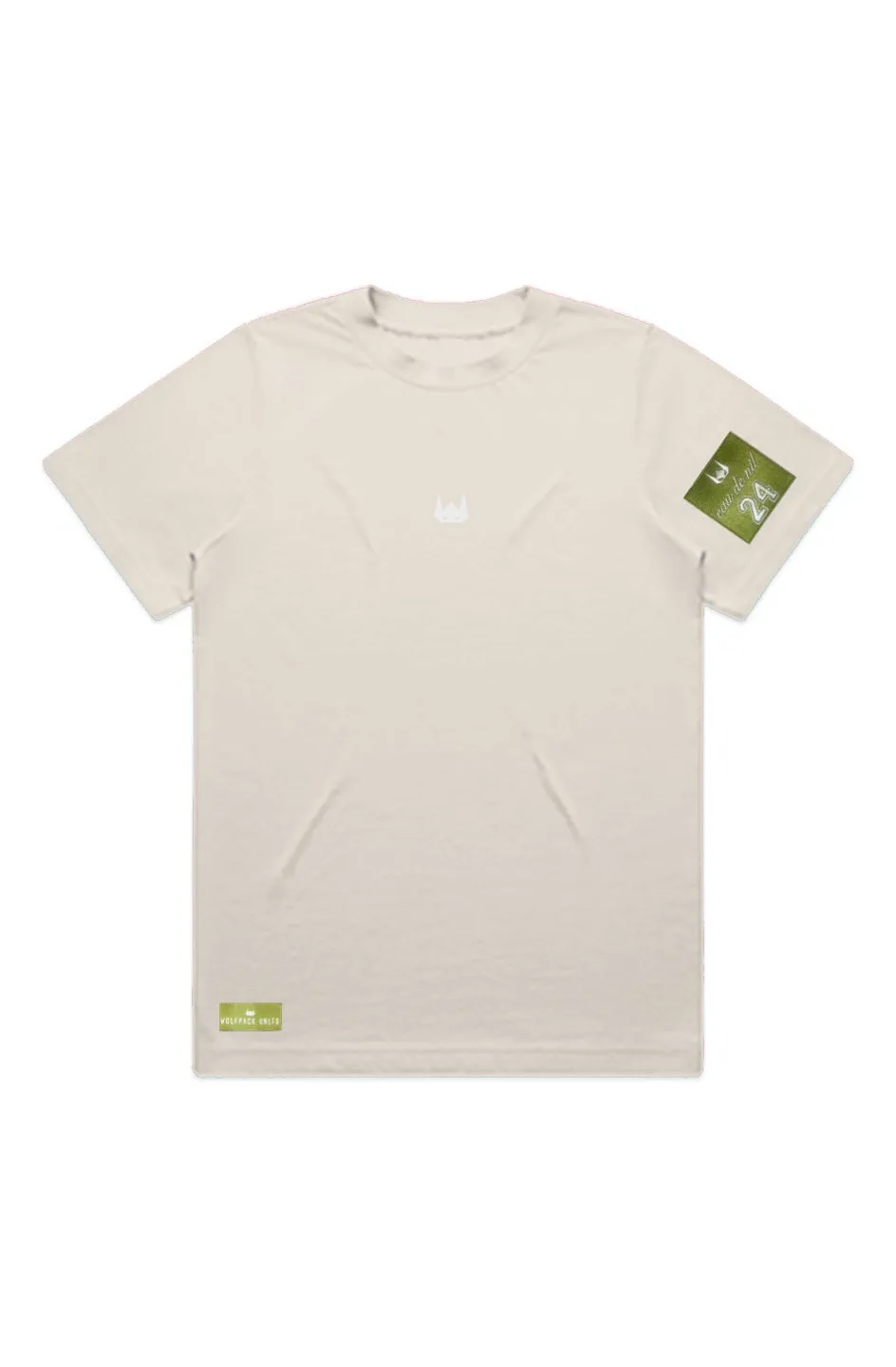 WOLFPACK UNLTD WOMEN'S "BOLD STATEMENT"  PREMIUM HEAVYWEIGHT TEE S/S | ECRU BEIGE