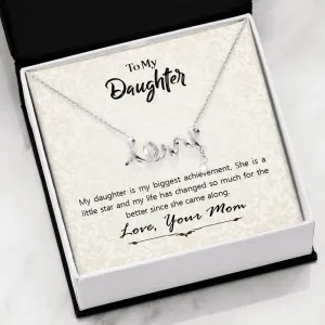 You are my little star-Scripted Love Necklace for Daughter, From Mom
