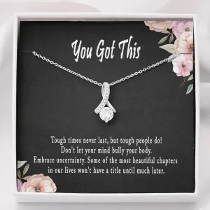 You Got This Necklace Cheer Up Gift, Breast Cancer Gifts, Divorce Gift