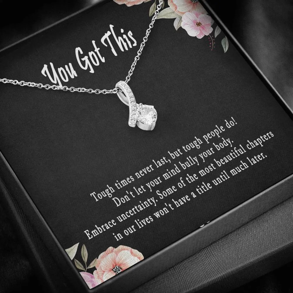 You Got This Necklace Cheer Up Gift, Breast Cancer Gifts, Divorce Gift